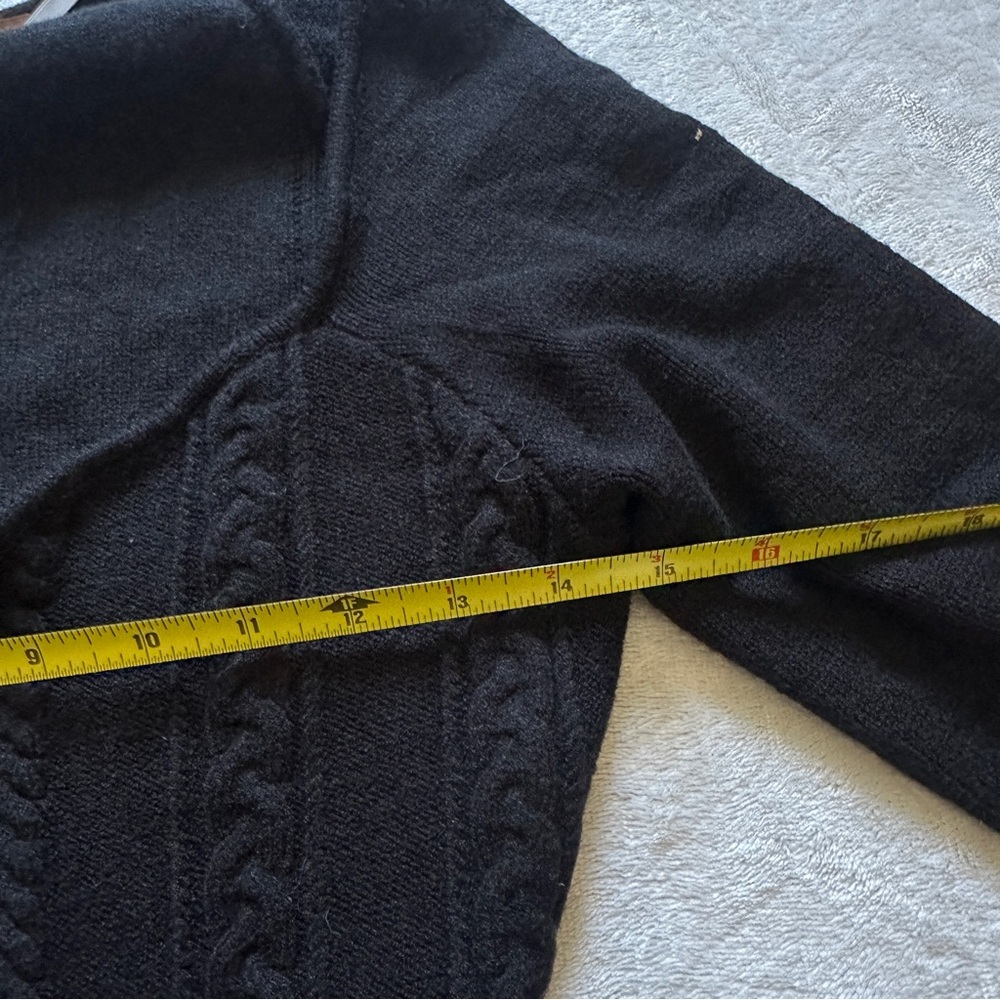 Free People Knit Back Cut Out Sweater Mini Dress Black Size L - Picture 7 of 9